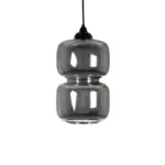GLOBOSTAR® PIAGE 206-0036 Μοντέρνο Κρεμαστό Φωτιστικό Οροφής με Ντουί 1 x E27 AC 220-240V IP20 - Μαύρο Φιμέ - Μ18 x Π18 x Υ31cm - Image 5
