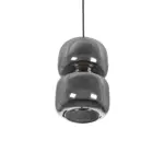 GLOBOSTAR® PIAGE 206-0036 Μοντέρνο Κρεμαστό Φωτιστικό Οροφής με Ντουί 1 x E27 AC 220-240V IP20 - Μαύρο Φιμέ - Μ18 x Π18 x Υ31cm - Image 6