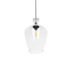 GLOBOSTAR® BALU 206-0040 Μοντέρνο Κρεμαστό Φωτιστικό Οροφής με Ντουί 1 x E27 AC 220-240V IP20 - Διάφανο - Μ20 x Π20 x Υ32cm - Image 6