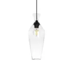 GLOBOSTAR® BALU 206-0041 Μοντέρνο Κρεμαστό Φωτιστικό Οροφής με Ντουί 1 x E27 AC 220-240V IP20 - Διάφανο - Μ15 x Π15 x Υ40cm - Image 5