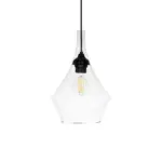 GLOBOSTAR® BALU 206-0042 Μοντέρνο Κρεμαστό Φωτιστικό Οροφής με Ντουί 1 x E27 AC 220-240V IP20 - Διάφανο - Μ20 x Π20 x Υ31cm - Image 5