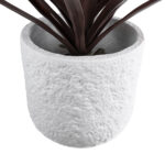 GloboStar® Artificial Garden MALVEN 20710 Επιδαπέδιο Πολυεστερικό Τσιμεντένιο Κασπώ Γλάστρα - Flower Pot Λευκό Φ31 x Υ28cm - Image 4