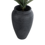 GloboStar® Artificial Garden OLYMPIA 20718 Επιδαπέδιο Πολυεστερικό Τσιμεντένιο Κασπώ Γλάστρα - Flower Pot Μαύρο Φ55 x Υ90cm - Image 4