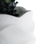 GloboStar® Artificial Garden PORTOFINO 20729 Επιδαπέδιο Πολυεστερικό Τσιμεντένιο Κασπώ Γλάστρα - Flower Pot Λευκό Φ50 x Υ110cm - Image 6