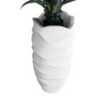 GloboStar® Artificial Garden PORTOFINO 20729 Επιδαπέδιο Πολυεστερικό Τσιμεντένιο Κασπώ Γλάστρα - Flower Pot Λευκό Φ50 x Υ110cm - Image 3