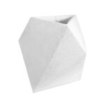 GloboStar® Artificial Garden ALBEROBELLO 20737 Επιδαπέδιο Πολυεστερικό Τσιμεντένιο Κασπώ Γλάστρα - Flower Pot Λευκό Μ50 x Π30 x Υ50cm - Image 2