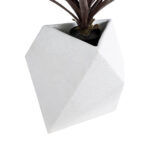 GloboStar® Artificial Garden ALBEROBELLO 20737 Επιδαπέδιο Πολυεστερικό Τσιμεντένιο Κασπώ Γλάστρα - Flower Pot Λευκό Μ50 x Π30 x Υ50cm - Image 4
