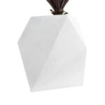 GloboStar® Artificial Garden ALBEROBELLO 20737 Επιδαπέδιο Πολυεστερικό Τσιμεντένιο Κασπώ Γλάστρα - Flower Pot Λευκό Μ50 x Π30 x Υ50cm - Image 5