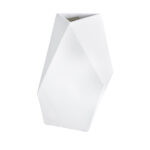 GloboStar® Artificial Garden ALBEROBELLO 20738 Επιδαπέδιο Πολυεστερικό Τσιμεντένιο Κασπώ Γλάστρα - Flower Pot Λευκό Μ58 x Π30 x Υ90cm - Image 2
