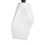 GloboStar® Artificial Garden ALBEROBELLO 20738 Επιδαπέδιο Πολυεστερικό Τσιμεντένιο Κασπώ Γλάστρα - Flower Pot Λευκό Μ58 x Π30 x Υ90cm - Image 5