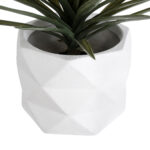 GloboStar® Artificial Garden VARENNA 20742 Επιδαπέδιο Πολυεστερικό Τσιμεντένιο Κασπώ Γλάστρα - Flower Pot Λευκό Φ40 x Υ30cm - Image 4
