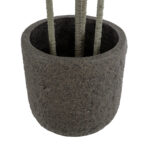 GloboStar® Artificial Garden LUCCA 20755 Επιδαπέδιο Πολυεστερικό Τσιμεντένιο Κασπώ Γλάστρα - Flower Pot Καφέ Φ25 x Υ23cm - Image 4