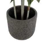 GloboStar® Artificial Garden LUCCA 20756 Επιδαπέδιο Πολυεστερικό Τσιμεντένιο Κασπώ Γλάστρα - Flower Pot Καφέ Φ31 x Υ28cm - Image 4