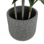 GloboStar® Artificial Garden ERICE 20758 Επιδαπέδιο Πολυεστερικό Τσιμεντένιο Κασπώ Γλάστρα - Flower Pot Γκρι Φ31 x Υ28cm - Image 4