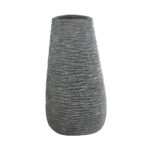 GloboStar® Artificial Garden RONDA 20760 Επιδαπέδιο Πολυεστερικό Τσιμεντένιο Κασπώ Γλάστρα - Flower Pot Γκρι Μ54 x Π48 x Υ104cm - Image 2