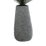 GloboStar® Artificial Garden RONDA 20760 Επιδαπέδιο Πολυεστερικό Τσιμεντένιο Κασπώ Γλάστρα - Flower Pot Γκρι Μ54 x Π48 x Υ104cm - Image 3