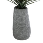 GloboStar® Artificial Garden RONDA 20760 Επιδαπέδιο Πολυεστερικό Τσιμεντένιο Κασπώ Γλάστρα - Flower Pot Γκρι Μ54 x Π48 x Υ104cm - Image 4