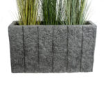 GloboStar® Artificial Garden PELLEGRINO 20765 Επιδαπέδιο Πολυεστερικό Τσιμεντένιο Κασπώ Γλάστρα - Flower Pot Γκρι Μ100 x Π31 x Υ60cm - Image 3