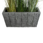 GloboStar® Artificial Garden PELLEGRINO 20765 Επιδαπέδιο Πολυεστερικό Τσιμεντένιο Κασπώ Γλάστρα - Flower Pot Γκρι Μ100 x Π31 x Υ60cm - Image 4