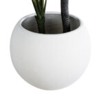 GloboStar® Artificial Garden MURANO 20766 Επιδαπέδιο Πολυεστερικό Τσιμεντένιο Κασπώ Γλάστρα - Flower Pot Λευκό Φ90 x Υ70cm - Image 4