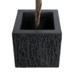 GloboStar® Artificial Garden CATALONIA 20767 Επιδαπέδιο Πολυεστερικό Τσιμεντένιο Κασπώ Γλάστρα - Flower Pot Μαύρο Μ30 x Π30 x Υ30cm - Image 4