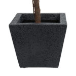 GloboStar® Artificial Garden KARRASPIO 20770 Επιδαπέδιο Πολυεστερικό Τσιμεντένιο Κασπώ Γλάστρα - Flower Pot Μαύρο Μ34 x Π34 x Υ30cm - Image 3