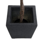 GloboStar® Artificial Garden KARRASPIO 20770 Επιδαπέδιο Πολυεστερικό Τσιμεντένιο Κασπώ Γλάστρα - Flower Pot Μαύρο Μ34 x Π34 x Υ30cm - Image 4