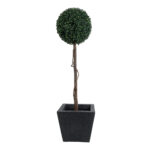 GloboStar® Artificial Garden KARRASPIO 20770 Επιδαπέδιο Πολυεστερικό Τσιμεντένιο Κασπώ Γλάστρα - Flower Pot Μαύρο Μ34 x Π34 x Υ30cm - Image 6