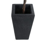 GloboStar® Artificial Garden MAYOR 20771 Επιδαπέδιο Πολυεστερικό Τσιμεντένιο Κασπώ Γλάστρα - Flower Pot Μαύρο Μ30 x Π30 x Υ50cm - Image 4