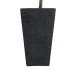 GloboStar® Artificial Garden MAYOR 20771 Επιδαπέδιο Πολυεστερικό Τσιμεντένιο Κασπώ Γλάστρα - Flower Pot Μαύρο Μ30 x Π30 x Υ50cm - Image 5