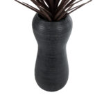 GloboStar® Artificial Garden BARRIO 20773 Επιδαπέδιο Πολυεστερικό Τσιμεντένιο Κασπώ Γλάστρα - Flower Pot Μαύρο Φ40 x Υ93cm - Image 4