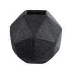 GloboStar® Artificial Garden CARNABY 20779 Επιδαπέδιο Πολυεστερικό Τσιμεντένιο Κασπώ Γλάστρα - Flower Pot Μαύρο Μ38 x Π38 x Υ38cm - Image 2