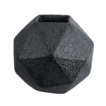 GloboStar® Artificial Garden CARNABY 20780 Επιδαπέδιο Πολυεστερικό Τσιμεντένιο Κασπώ Γλάστρα - Flower Pot Μαύρο Μ30 x Π30 x Υ30cm - Image 2