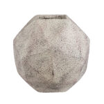GloboStar® Artificial Garden BOROUGH 20781 Επιδαπέδιο Πολυεστερικό Τσιμεντένιο Κασπώ Γλάστρα - Flower Pot Λευκό με Μπεζ Μ38 x Π38 x Υ38cm - Image 2