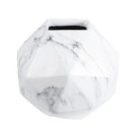 GloboStar® Artificial Garden BRIXTON 20784 Επιδαπέδιο Πολυεστερικό Τσιμεντένιο Κασπώ Γλάστρα - Flower Pot Λευκό Μ30 x Π30 x Υ30cm - Image 2