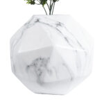 GloboStar® Artificial Garden BRIXTON 20784 Επιδαπέδιο Πολυεστερικό Τσιμεντένιο Κασπώ Γλάστρα - Flower Pot Λευκό Μ30 x Π30 x Υ30cm - Image 5