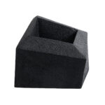 GloboStar® Artificial Garden CAMDEN 20789 Επιδαπέδιο Πολυεστερικό Τσιμεντένιο Κασπώ Γλάστρα - Flower Pot Μαύρο Μ49 x Π49 x Υ44cm - Image 2