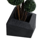 GloboStar® Artificial Garden CAMDEN 20789 Επιδαπέδιο Πολυεστερικό Τσιμεντένιο Κασπώ Γλάστρα - Flower Pot Μαύρο Μ49 x Π49 x Υ44cm - Image 4