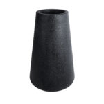GloboStar® Artificial Garden SOHO 20790 Επιδαπέδιο Πολυεστερικό Τσιμεντένιο Κασπώ Γλάστρα - Flower Pot Μαύρο Φ60 x Υ90cm - Image 2