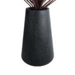 GloboStar® Artificial Garden SOHO 20790 Επιδαπέδιο Πολυεστερικό Τσιμεντένιο Κασπώ Γλάστρα - Flower Pot Μαύρο Φ60 x Υ90cm - Image 3