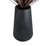 GloboStar® Artificial Garden SOHO 20790 Επιδαπέδιο Πολυεστερικό Τσιμεντένιο Κασπώ Γλάστρα - Flower Pot Μαύρο Φ60 x Υ90cm - Image 4