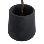 GloboStar® Artificial Garden SOHO 20791 Επιδαπέδιο Πολυεστερικό Τσιμεντένιο Κασπώ Γλάστρα - Flower Pot Μαύρο Φ65 x Υ60cm - Image 4