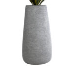 GloboStar® Artificial Garden OXFORD 20795 Επιδαπέδιο Πολυεστερικό Τσιμεντένιο Κασπώ Γλάστρα - Flower Pot Γκρι Μ45 x Π49 x Υ90cm - Image 5