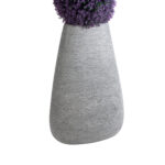 GloboStar® Artificial Garden OXFORD 20796 Επιδαπέδιο Πολυεστερικό Τσιμεντένιο Κασπώ Γλάστρα - Flower Pot Γκρι Μ45 x Π40 x Υ72cm - Image 3