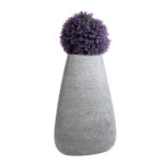GloboStar® Artificial Garden OXFORD 20796 Επιδαπέδιο Πολυεστερικό Τσιμεντένιο Κασπώ Γλάστρα - Flower Pot Γκρι Μ45 x Π40 x Υ72cm - Image 6