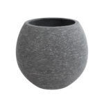 GloboStar® Artificial Garden COLUMBIA 20797 Επιδαπέδιο Πολυεστερικό Τσιμεντένιο Κασπώ Γλάστρα - Flower Pot Γκρι Φ40 x Υ35cm - Image 2