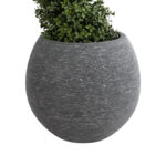 GloboStar® Artificial Garden COLUMBIA 20797 Επιδαπέδιο Πολυεστερικό Τσιμεντένιο Κασπώ Γλάστρα - Flower Pot Γκρι Φ40 x Υ35cm - Image 3
