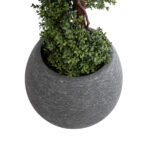 GloboStar® Artificial Garden COLUMBIA 20797 Επιδαπέδιο Πολυεστερικό Τσιμεντένιο Κασπώ Γλάστρα - Flower Pot Γκρι Φ40 x Υ35cm - Image 4