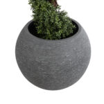 GloboStar® Artificial Garden COLUMBIA 20798 Επιδαπέδιο Πολυεστερικό Τσιμεντένιο Κασπώ Γλάστρα - Flower Pot Γκρι Φ60 x Υ51cm - Image 4