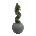 GloboStar® Artificial Garden COLUMBIA 20798 Επιδαπέδιο Πολυεστερικό Τσιμεντένιο Κασπώ Γλάστρα - Flower Pot Γκρι Φ60 x Υ51cm - Image 6